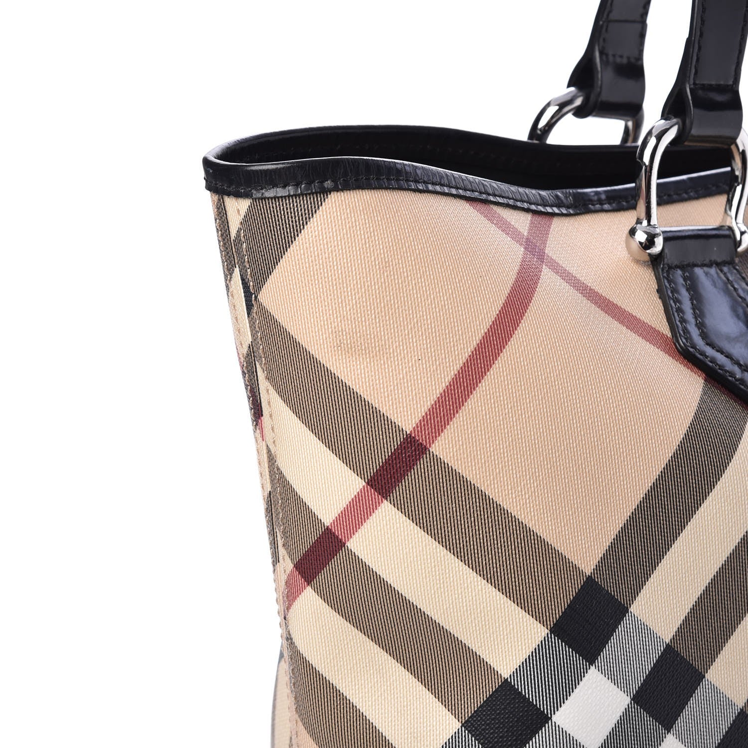 Burberry Nova Check Large Nickie Tote Black 16 of 17