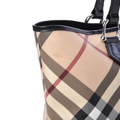 Burberry Nova Check Large Nickie Tote Black 16 of 17