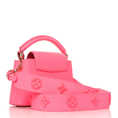 Louis Vuitton Taurillon Monogram Tuffetage Capucines Mini Fluo Pink 2 of 7