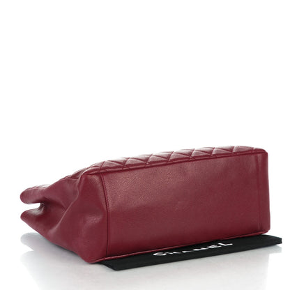 Chanel Caviar Quilted Grand Shopping Tote GST Dark Red 4 of 10