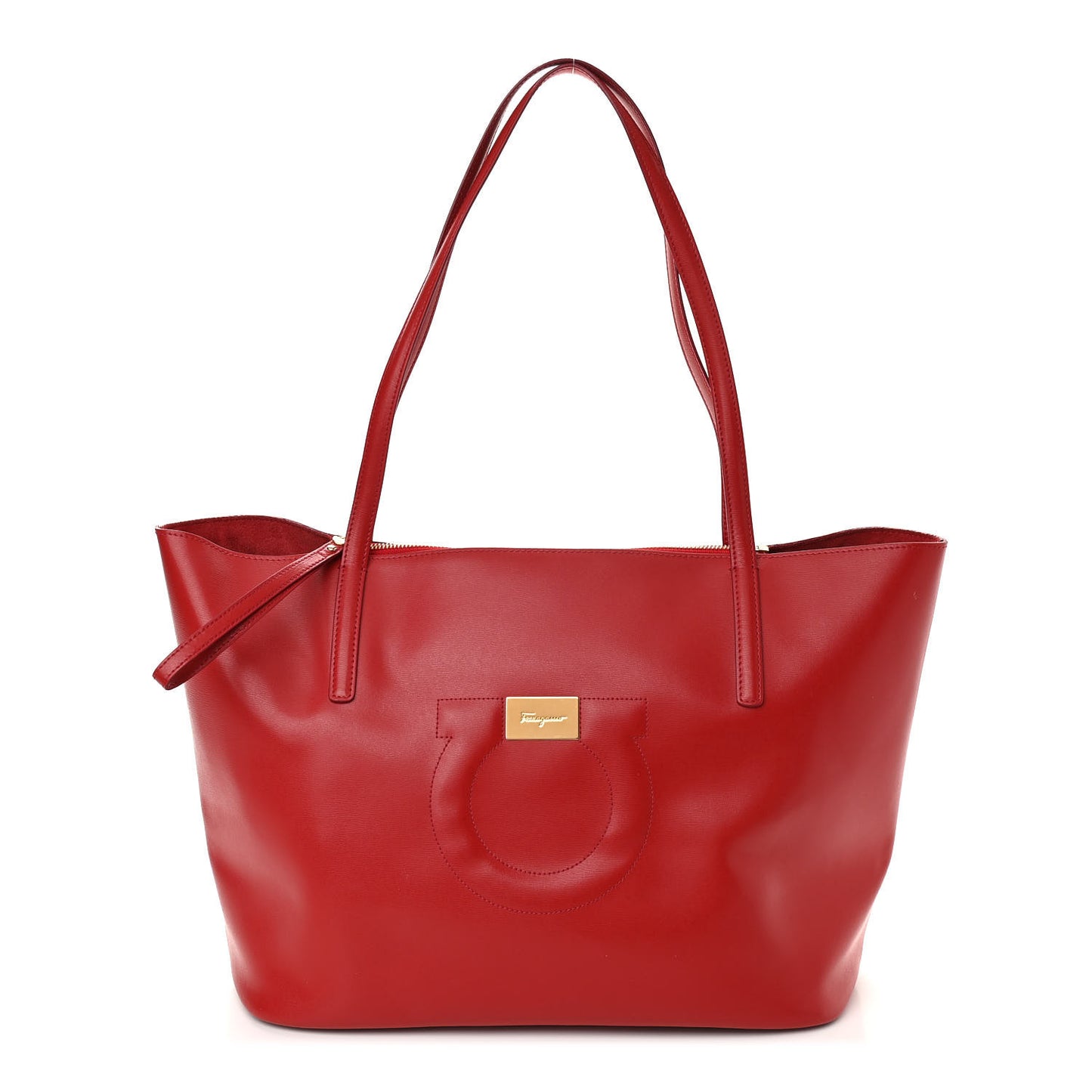Calfskin Medium Gancini Tote Red