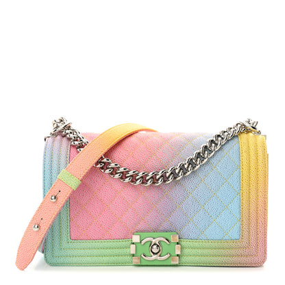 Chanel Caviar Quilted Medium Cuba Rainbow Boy Flap Multicolor 1 of 10