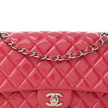 Chanel Patent Calfskin Quilted Medium Double Flap Pink 8 of 14