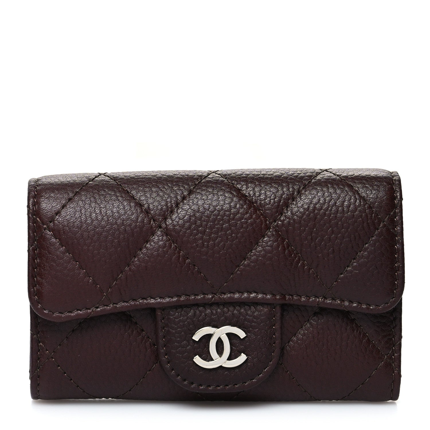 Chanel Caviar Quilted 6 Key Holder Dark Brown 1 of 10