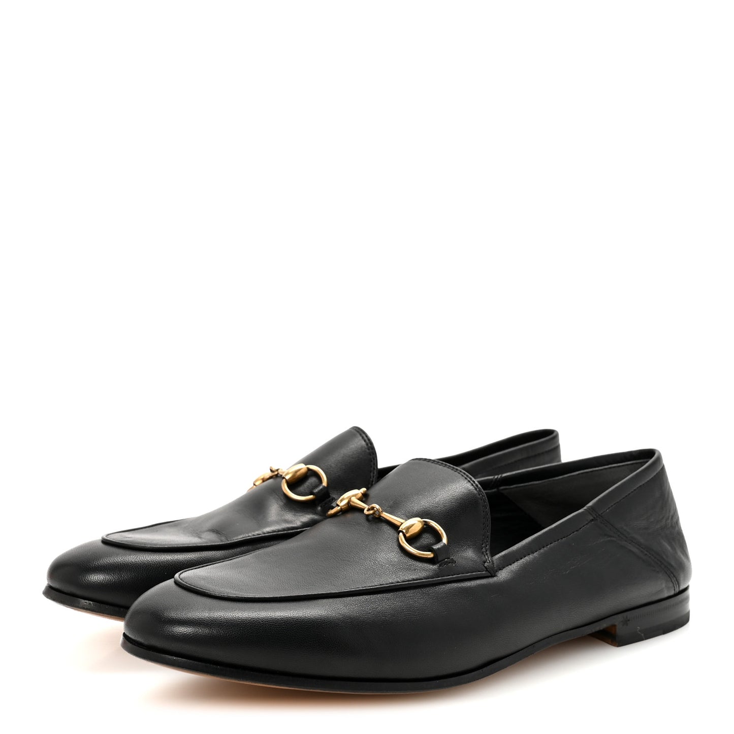 Lambskin Womens Brixton Horsebit Loafers 39.5 Black
