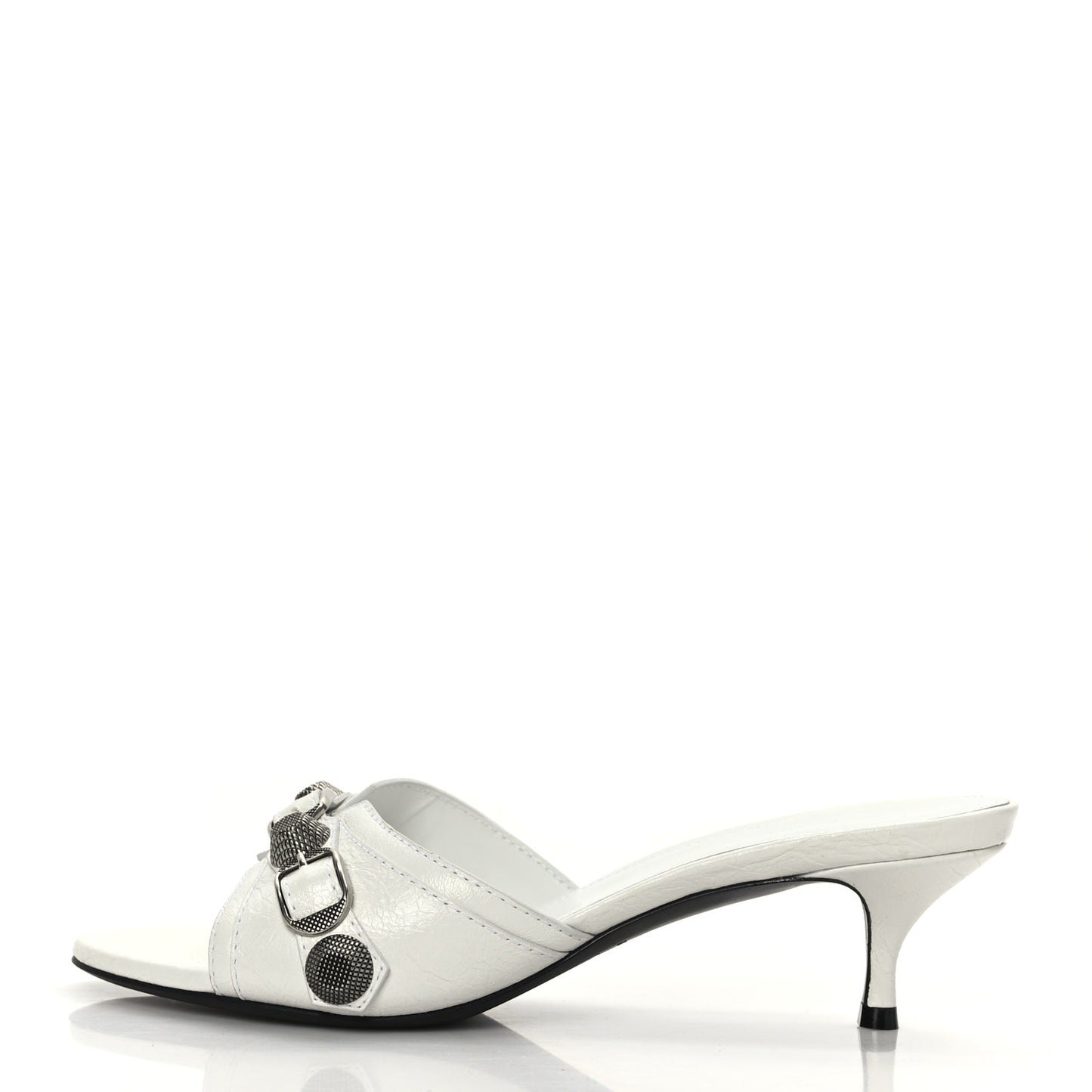 Agneau Arena Cagole 50mm Slide Sandals 36.5 Optic White