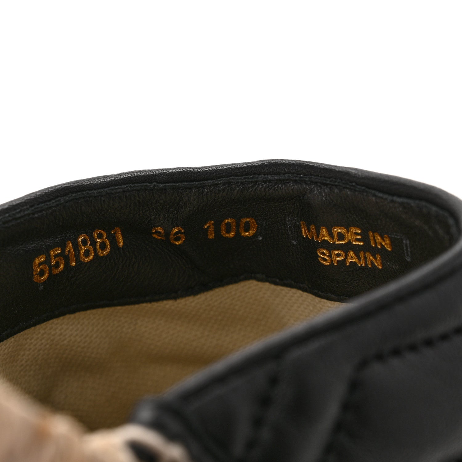 Gucci Nappa Matelasse GG Marmont Espadrille Slippers 36 Black 9 of 10