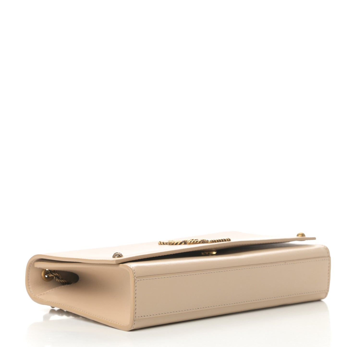 Smooth Calfskin Medium Braided Monogram Kate Satchel Nude Powder