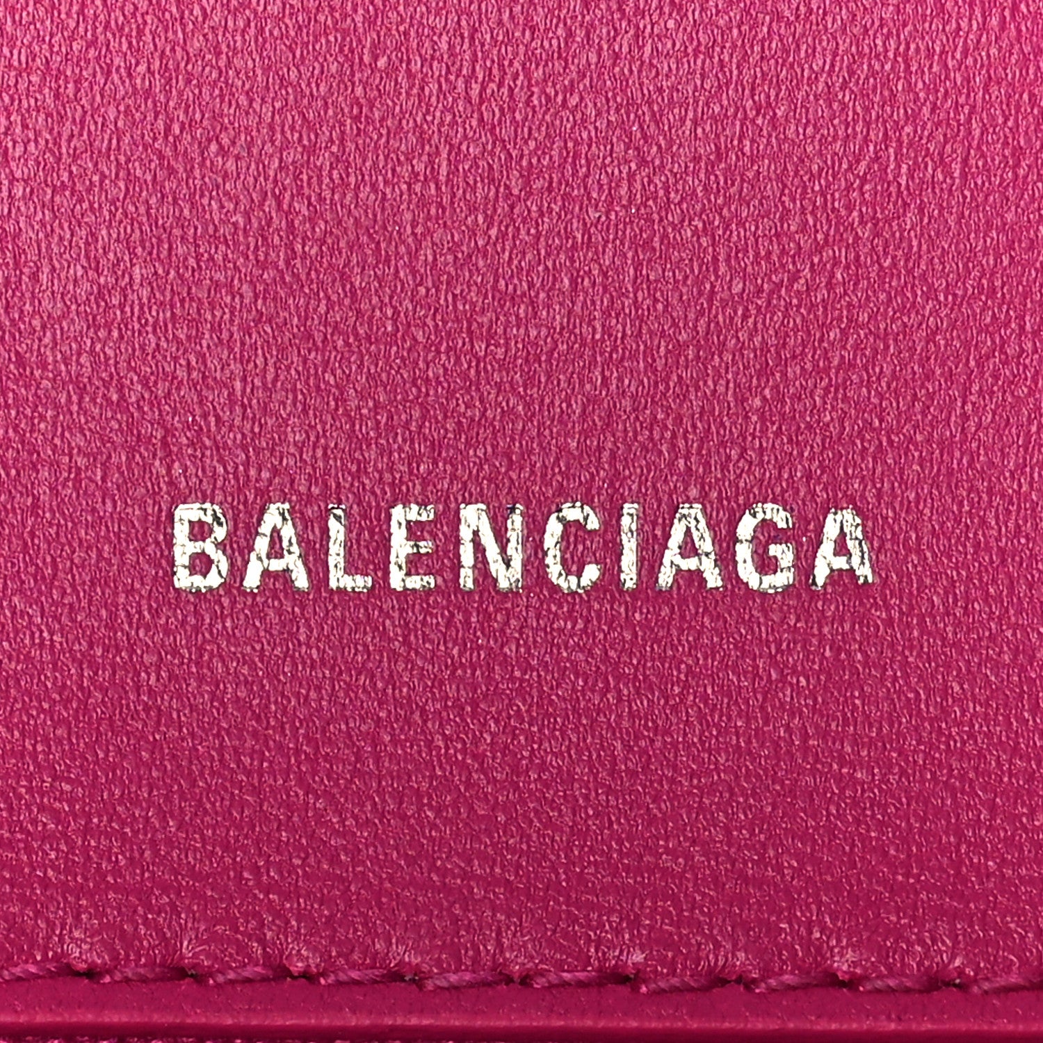 Balenciaga Shiny Calfskin Python Effect Small Hourglass Top Handle Bag Fuchsia Black 6 of 11