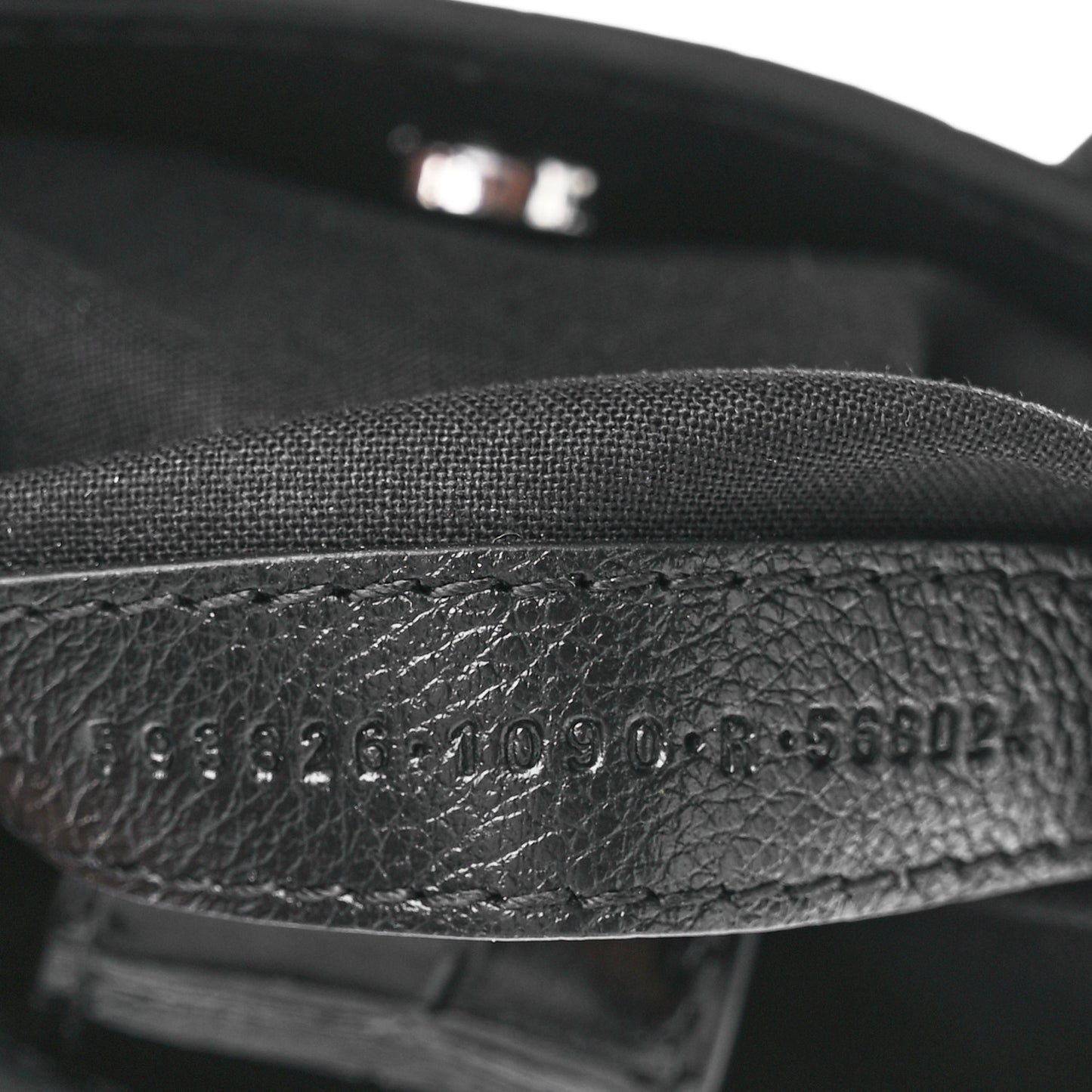 Calfskin Crocodile Embossed Logo Shopping Phone Holder Bag Black