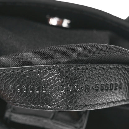 Balenciaga Calfskin Crocodile Embossed Logo Shopping Phone Holder Bag Black 7 of 10