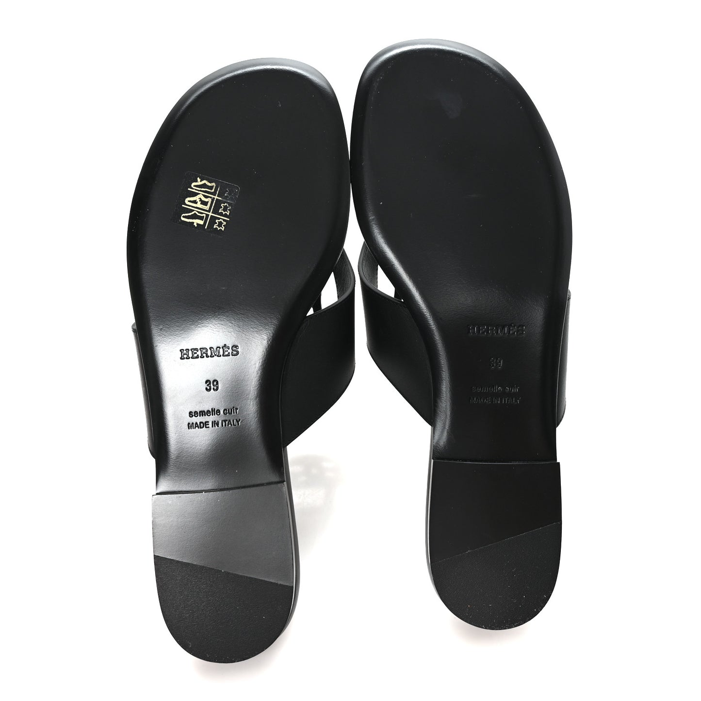 Calfskin Womens Mage Sandals 39 Black