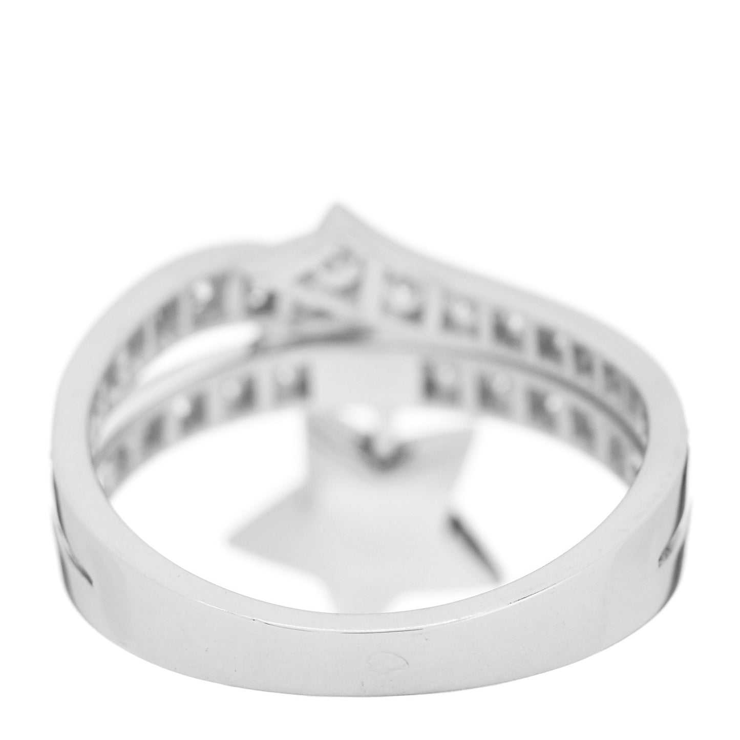 18K White Gold Diamond Etolie Filante Ring 53 6.25
