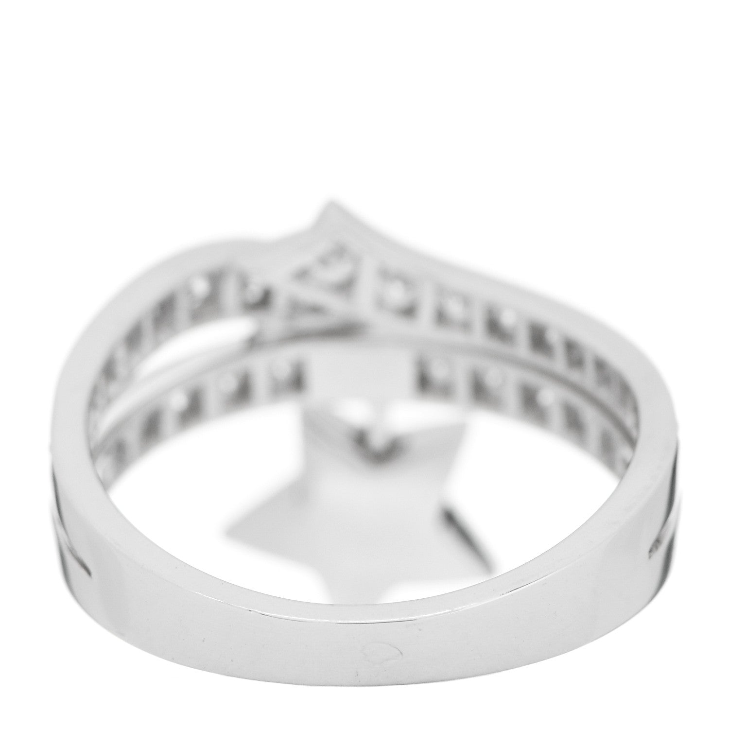 Chanel 18K White Gold Diamond Etolie Filante Ring 53 6.25 3 of 4