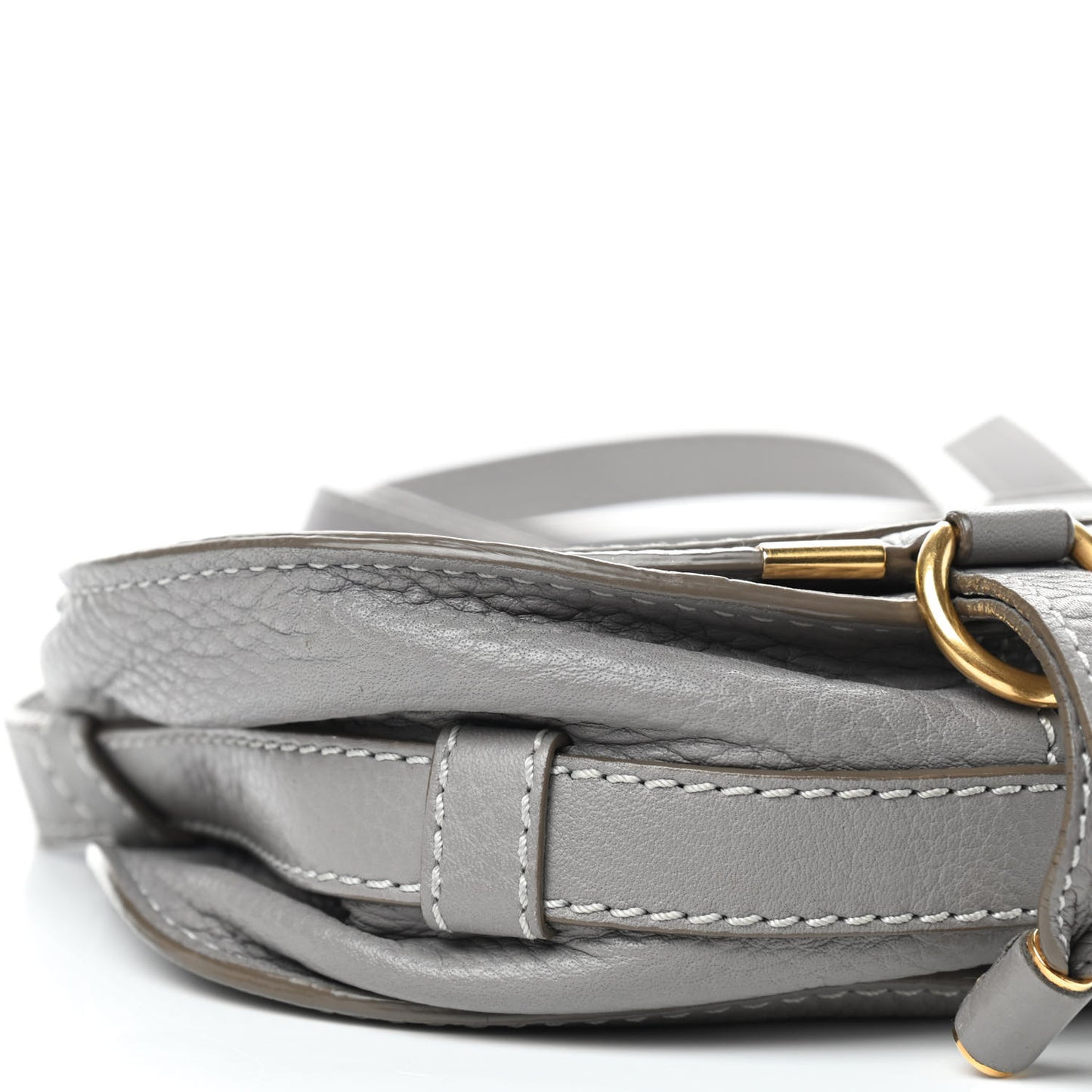 Calfskin Mini Marcie Round Crossbody Bag Cashmere Grey