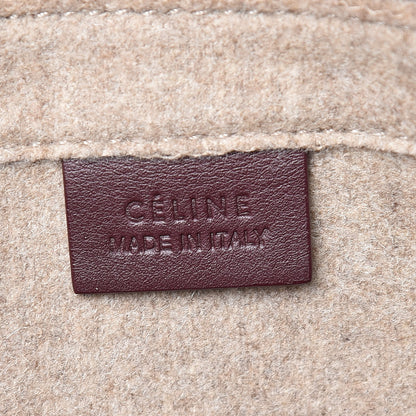 Celine Smooth Calfskin Small Tassel Cabas Phantom Burgundy 7 of 14