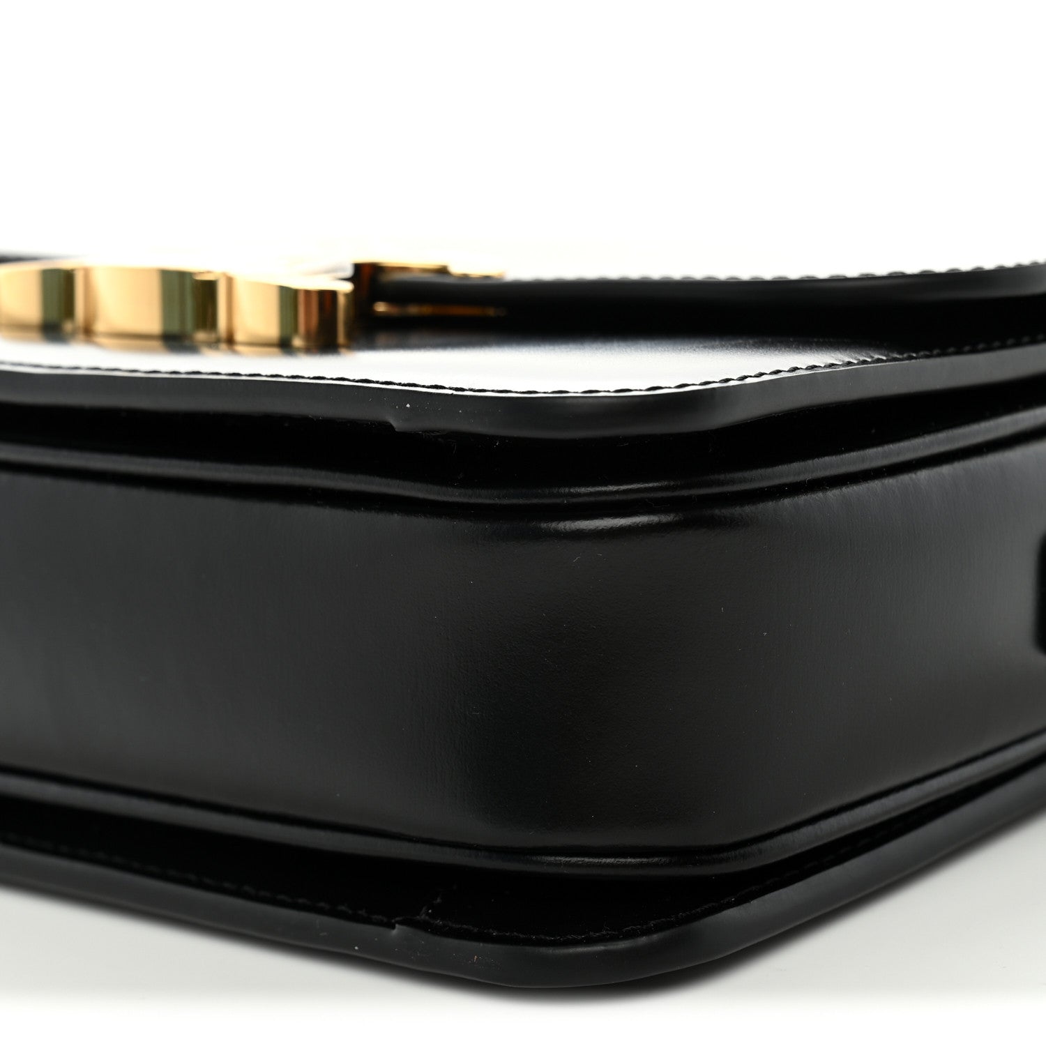 Celine Shiny Calfskin Teen Triomphe Black 10 of 12