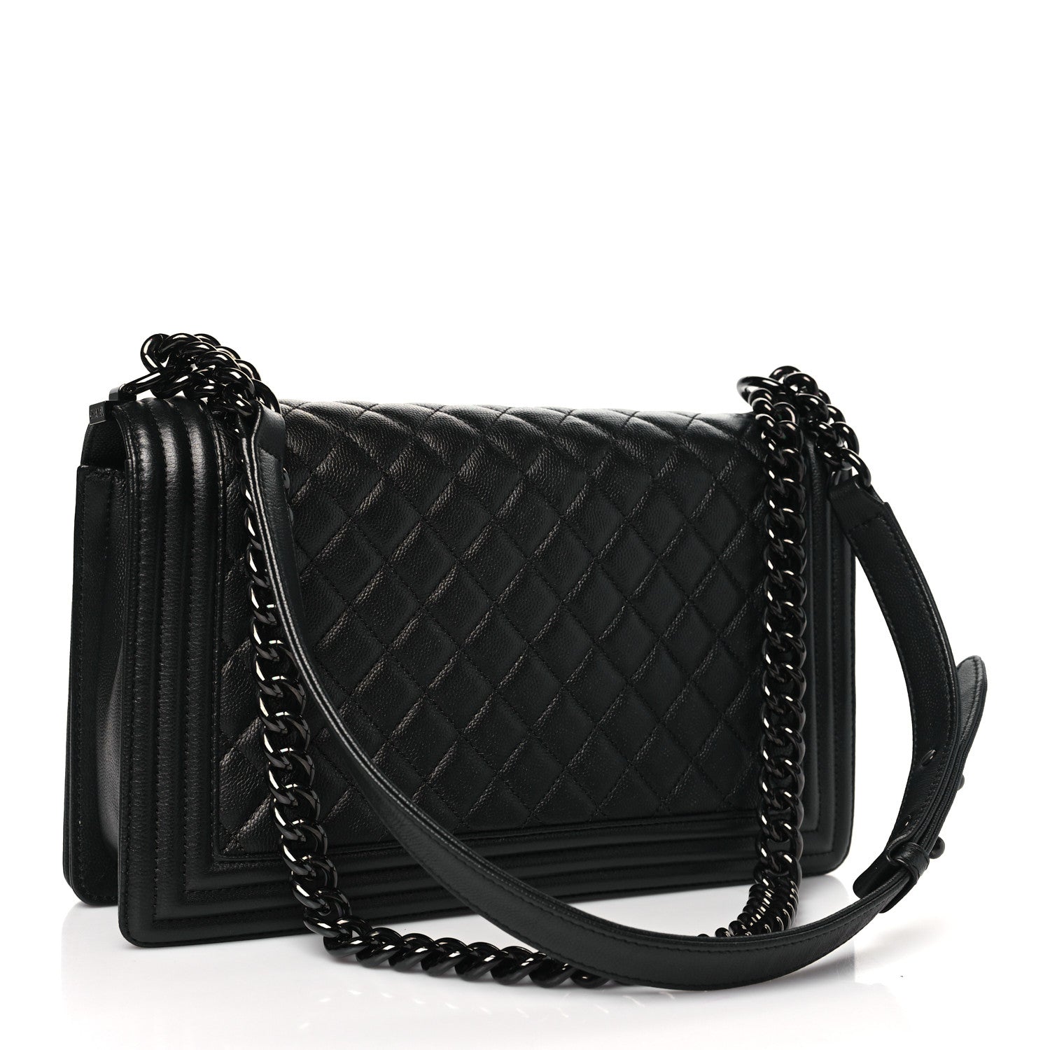 Chanel Caviar Quilted New Medium Boy Flap So Black 3 of 10