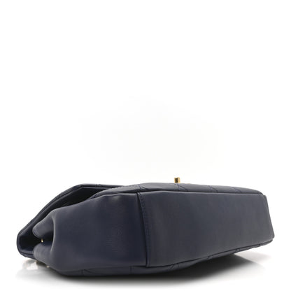 Chanel Lambskin A Real Catch Flap Bag Navy Blue 4 of 10
