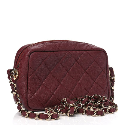 Chanel Caviar Quilted Mini Coco Tassel Camera Case Burgundy 2 of 8