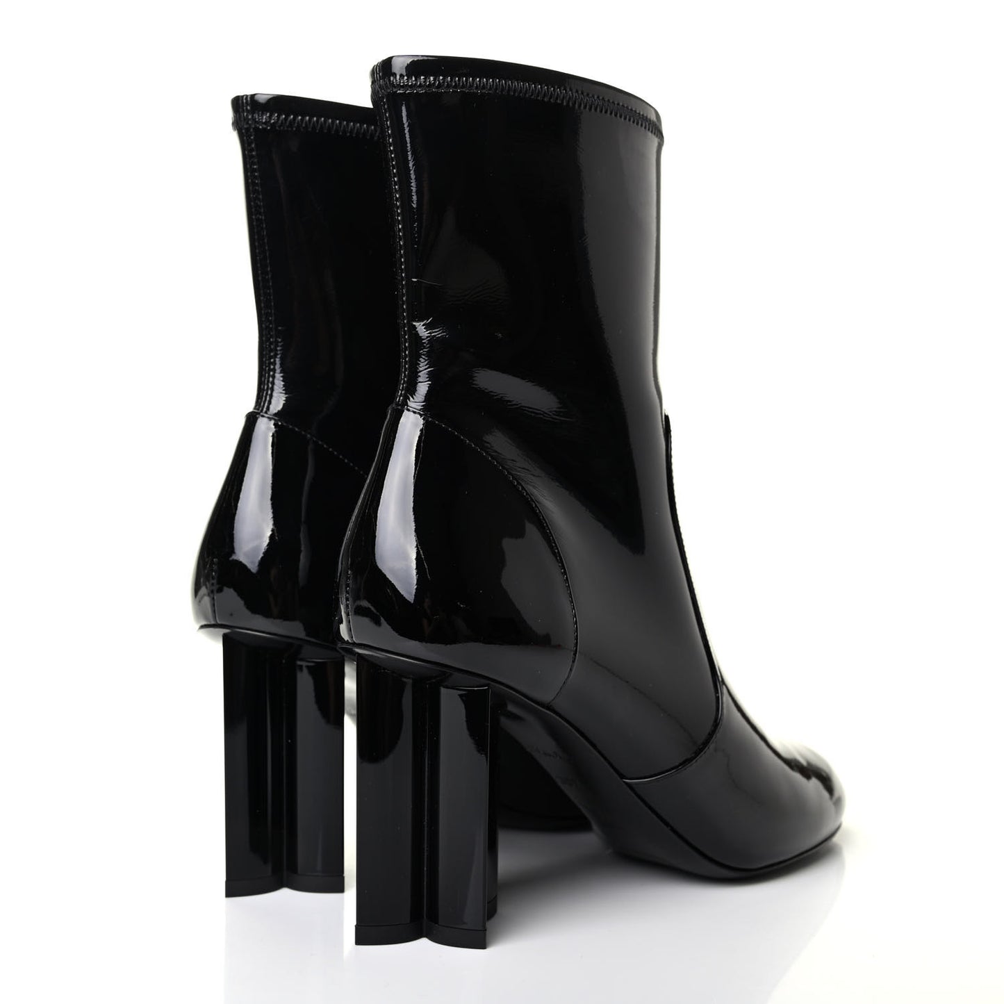 Patent Silhouette Ankle Boots 38.5 Black