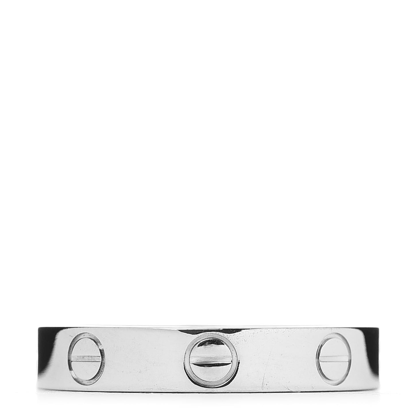 18K White Gold 3.5mm LOVE Wedding Band Ring 53 6.25