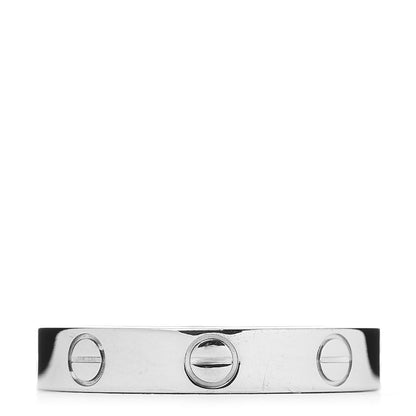 Cartier 18K White Gold 3.5mm LOVE Wedding Band Ring 53 6.25 1 of 4