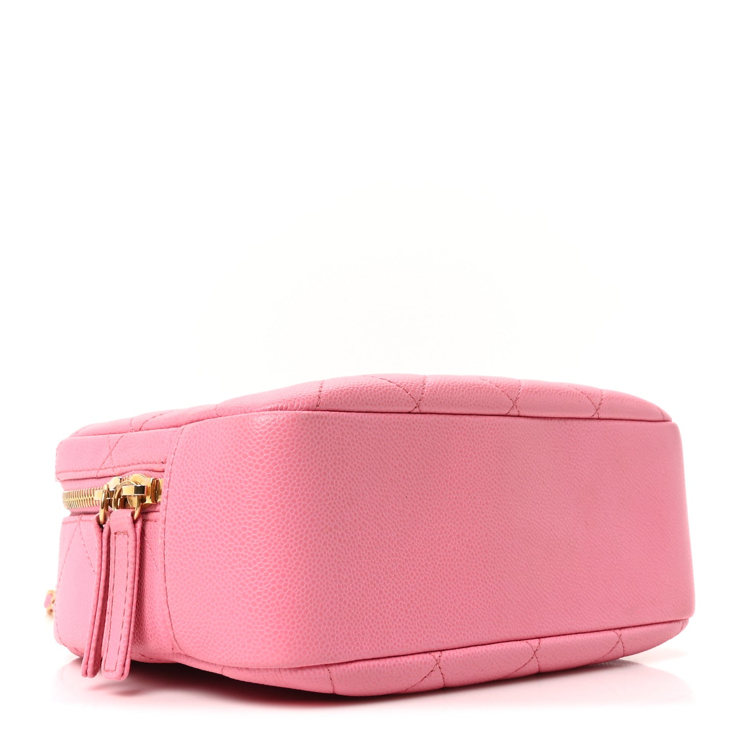 Caviar Quilted Small Top Handle Vanity Case Pink