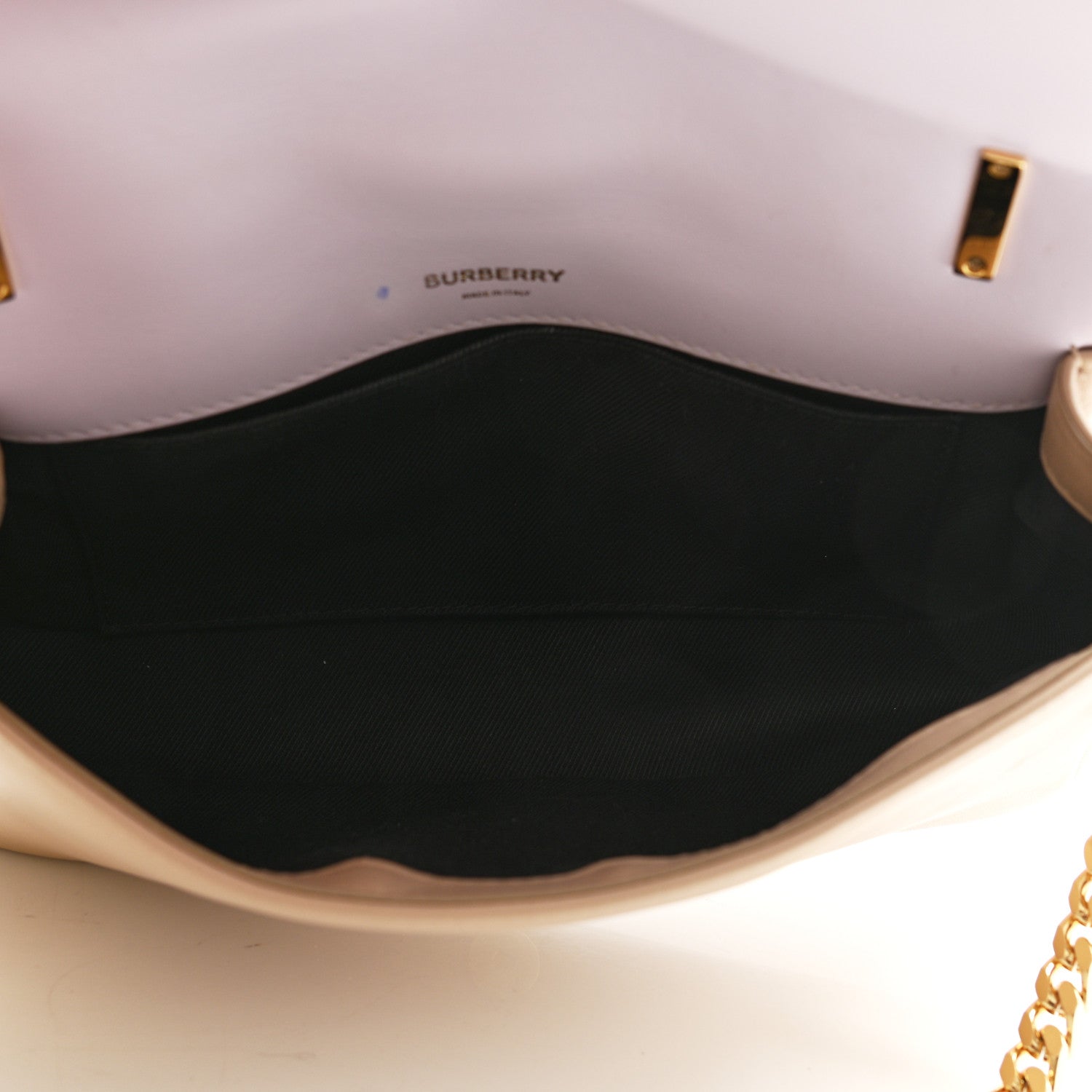 Burberry Lambskin Quilted Small Lola Bag Pale Thistle Soft Fawn 15 of 19