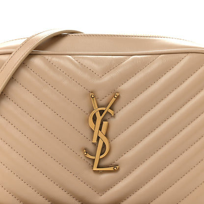 Saint Laurent Calfskin Matelasse Monogram Lou Camera Bag Dark Beige 8 of 13