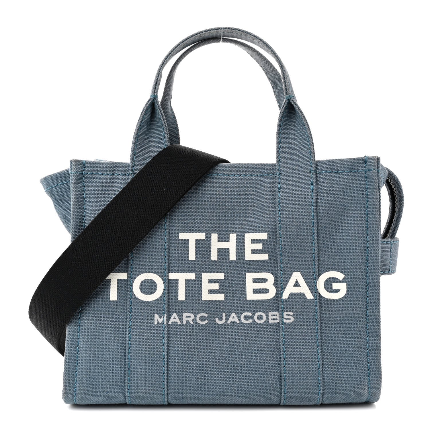 Marc Jacobs Cotton Canvas Mini The Tote Bag Blue Shadow 1 of 11