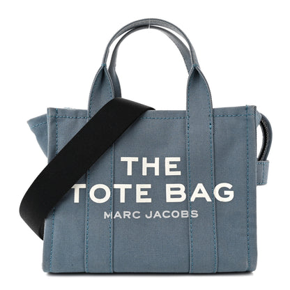 Marc Jacobs Cotton Canvas Mini The Tote Bag Blue Shadow 1 of 11