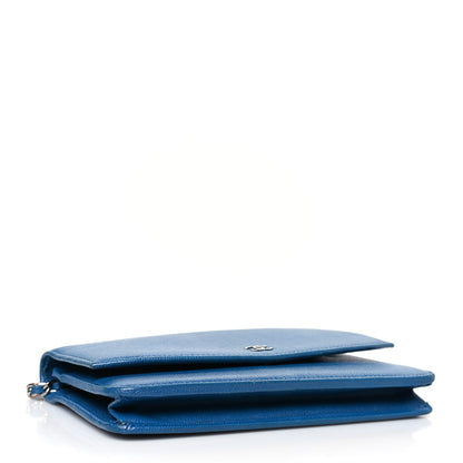 Chanel Caviar Sevruga Wallet on Chain WOC Blue 4 of 11