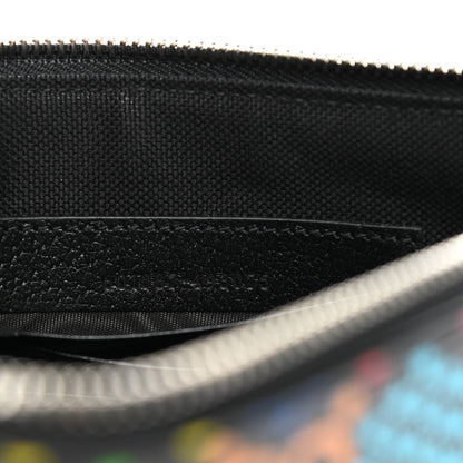Gucci GG Supreme Monogram Psychedelic Zip Wristlet Pouch Black Multicolor 7 of 7