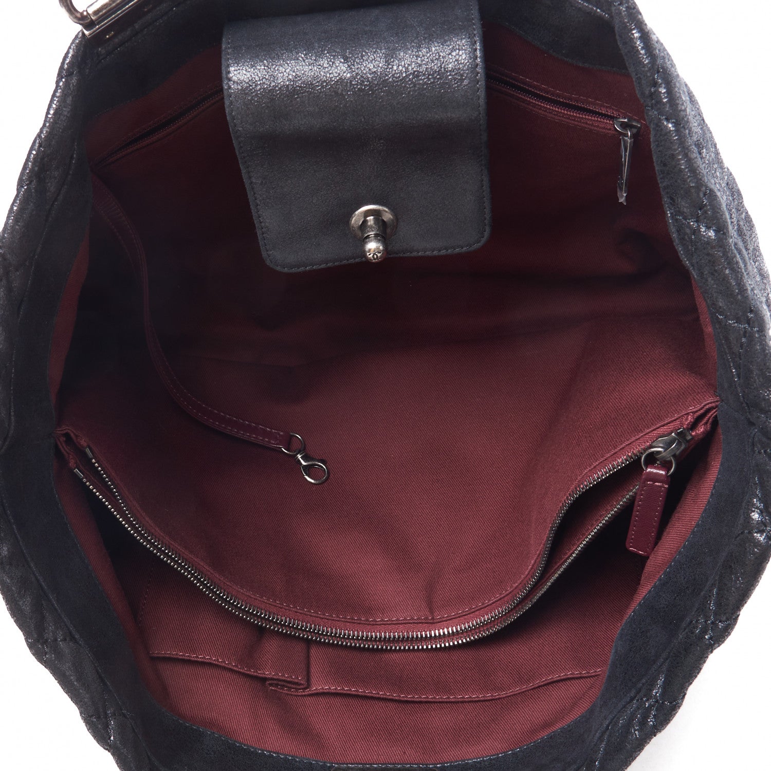 Chanel Goatskin Quilted Large Gentle Boy Shopping Tote Black 6 of 9