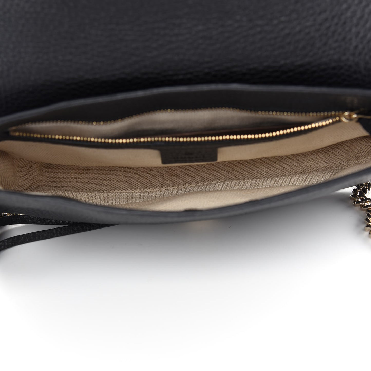 Pebbled Calfskin Medium Soho Flap Crossbody Black