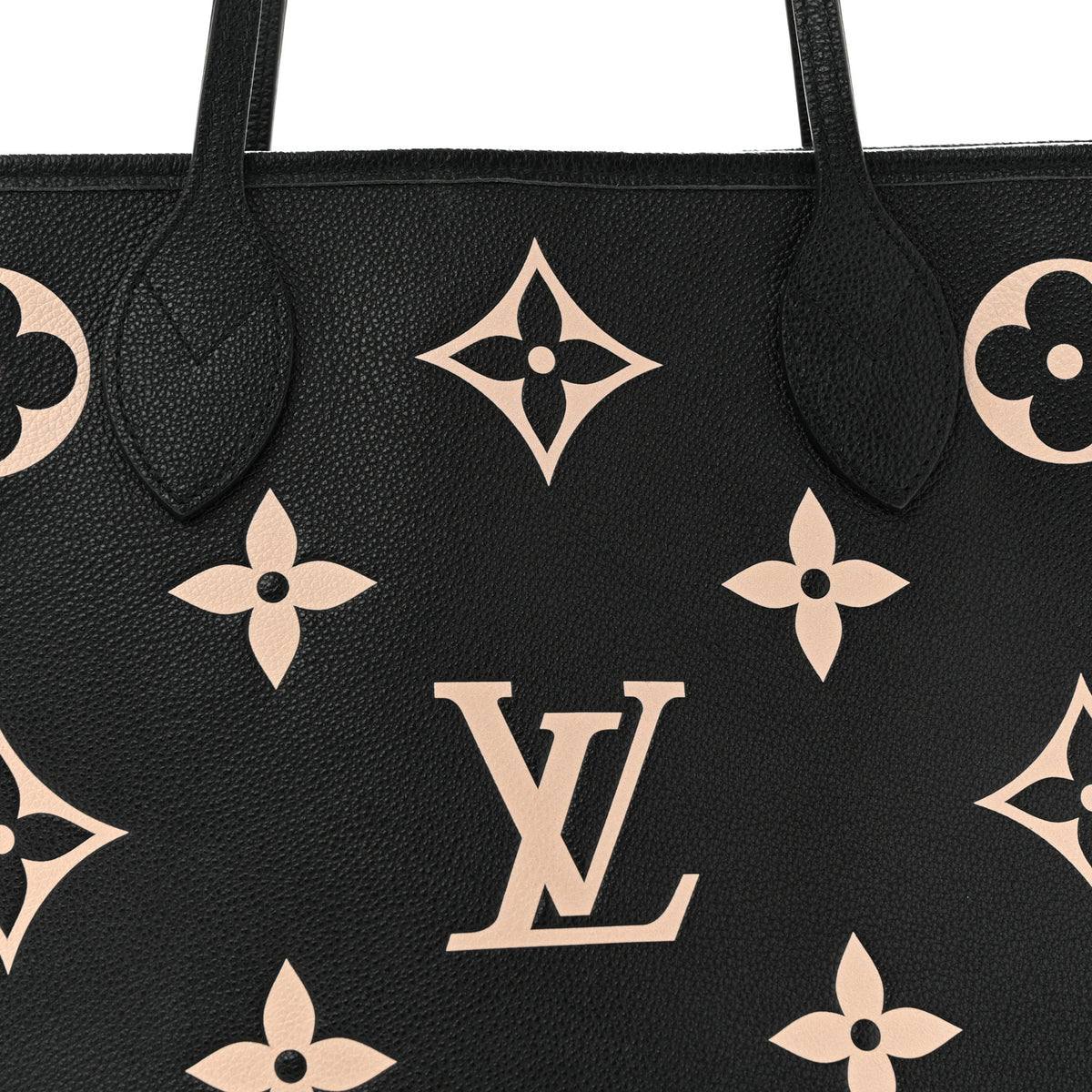 Louis Vuitton Empreinte Monogram Giant Neverfull MM Black Beige 7 of 13