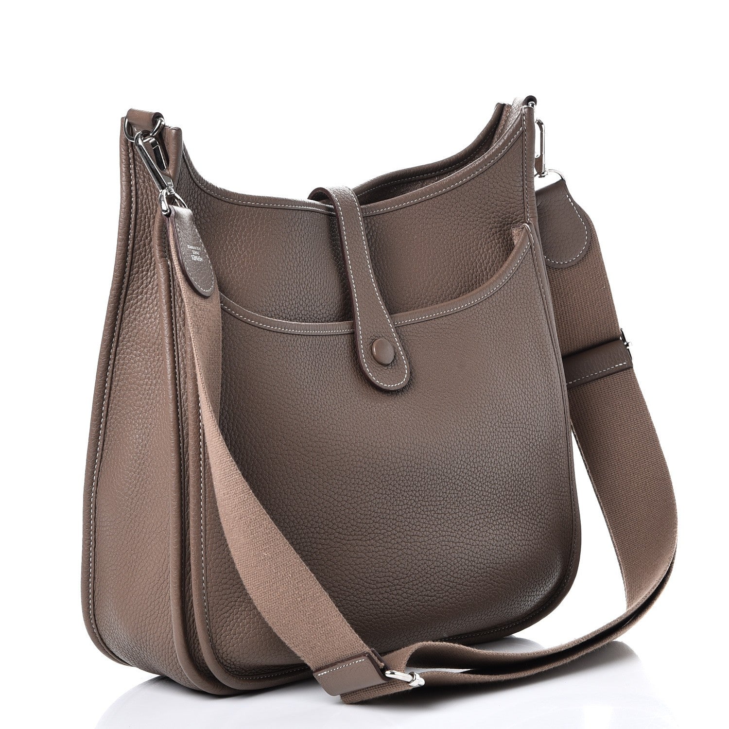 Hermes Taurillon Clemence Evelyne III GM Etoupe 3 of 7