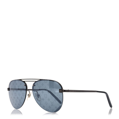 Louis Vuitton Metal Monogram Clockwise Sunglasses Z1019E Dark Gun 1 of 10