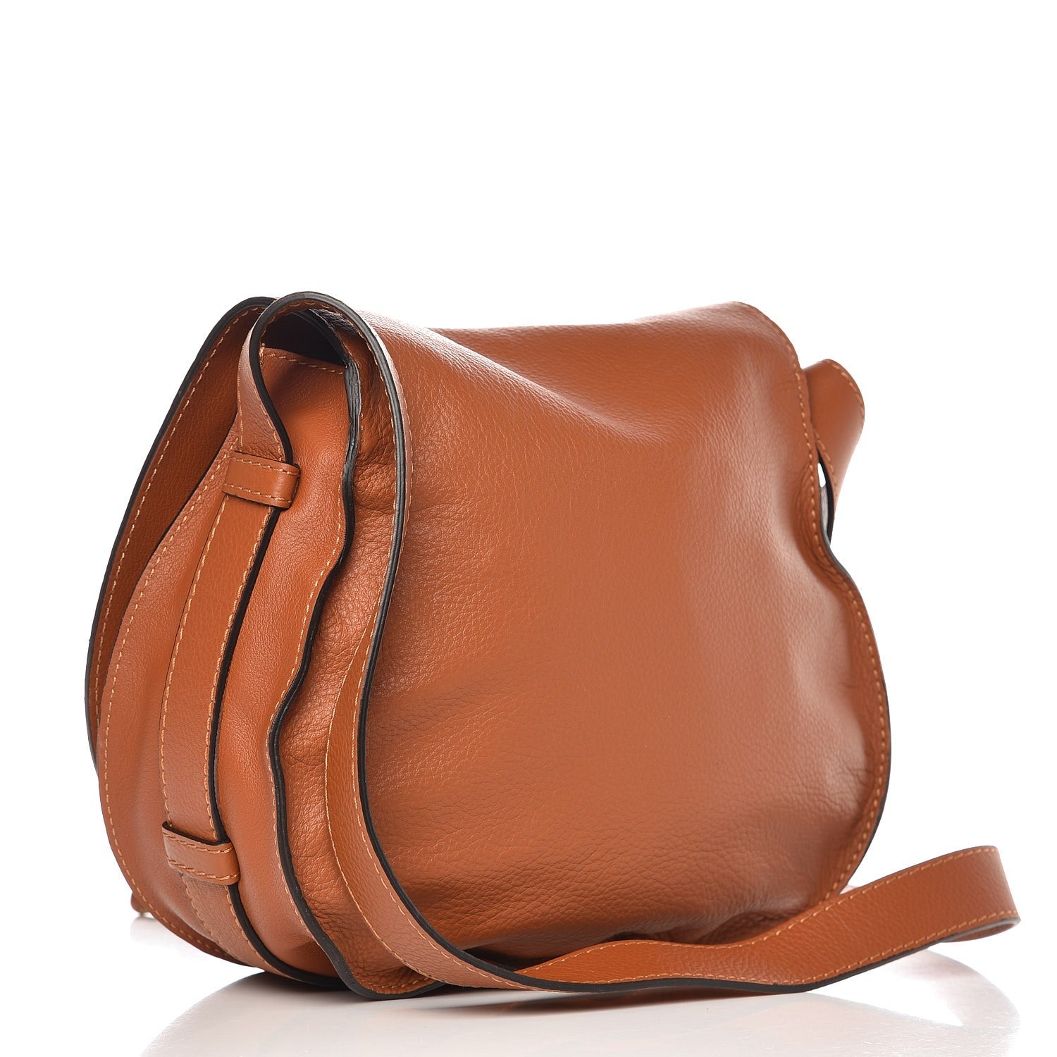 Chloe Calfskin Medium Marcie Round Crossbody Bag Tan 3 of 7