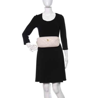 Versace Nappa Barocco Quilted Vanitas Medea Belt Bag White 2 of 12