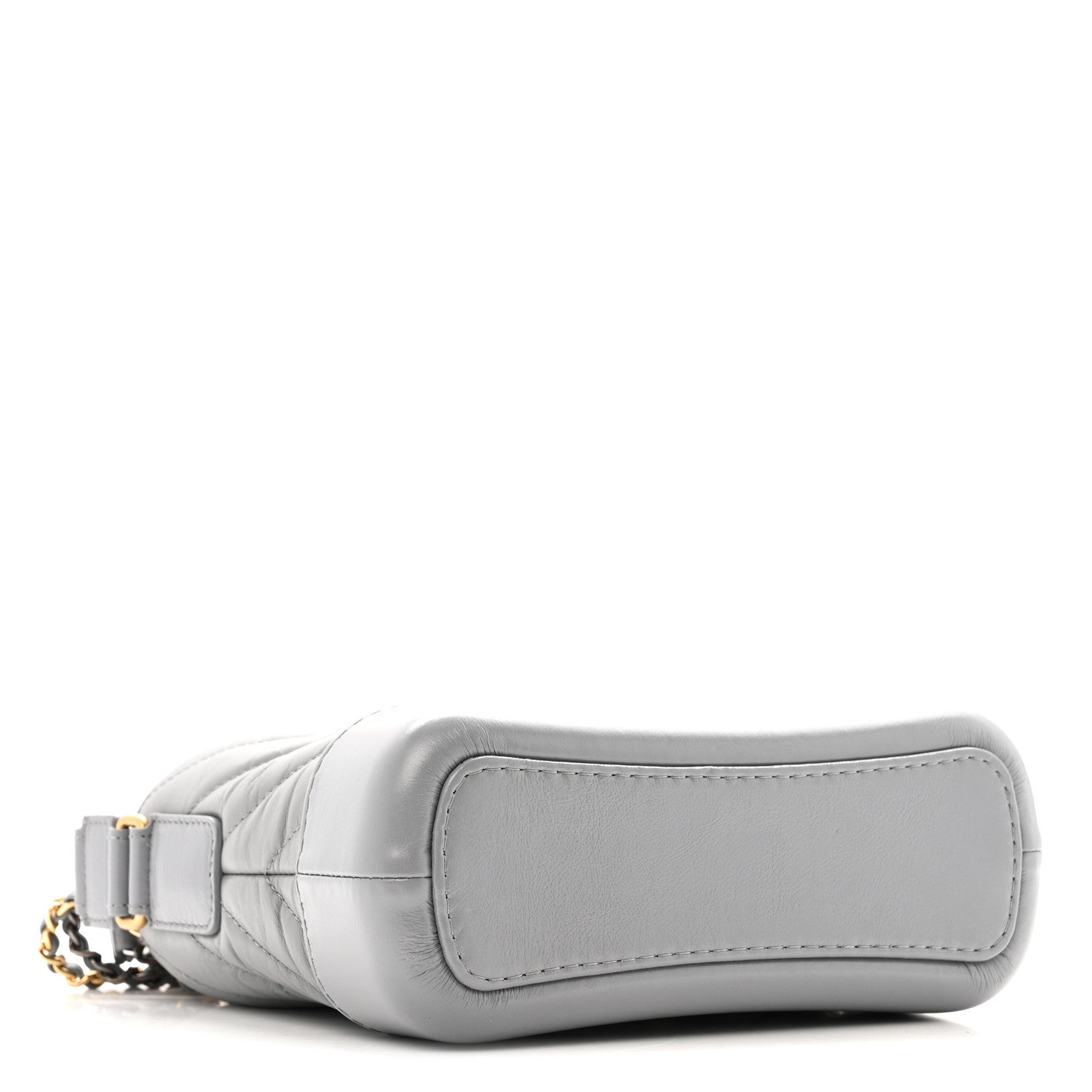 Chanel Aged Calfskin Chevron Quilted Small Gabrielle Hobo Grey 4 of 14