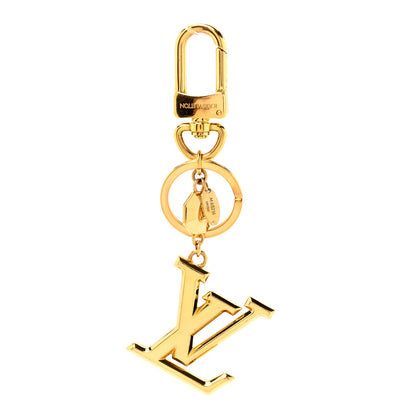 Louis Vuitton LV Facettes Bag Charm Key Holder Gold 1 of 4