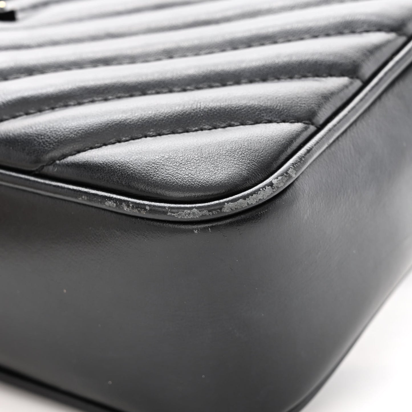 Calfskin Matelasse Monogram Monochrome Lou Camera Bag Black