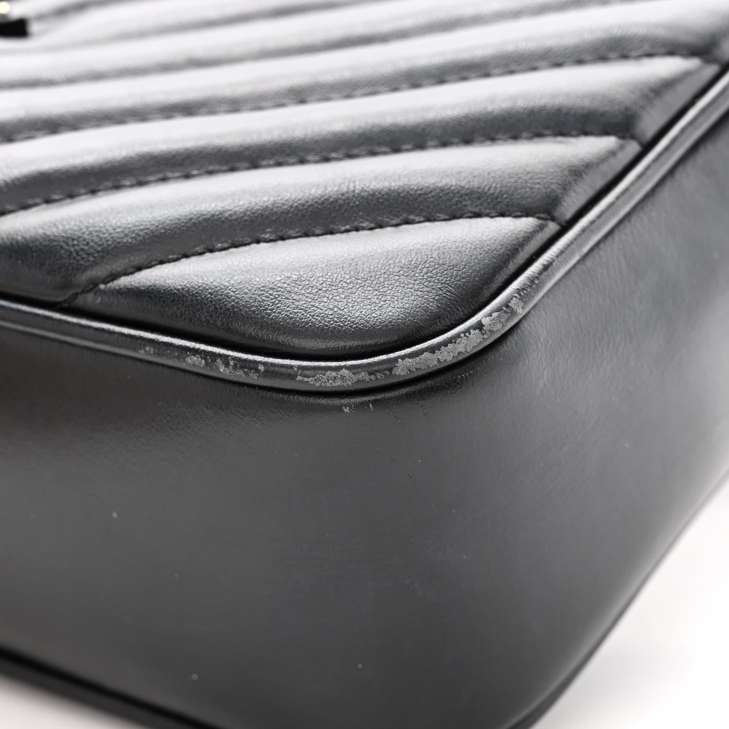 Saint Laurent Calfskin Matelasse Monogram Monochrome Lou Camera Bag Black 14 of 18