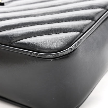 Saint Laurent Calfskin Matelasse Monogram Monochrome Lou Camera Bag Black 14 of 18