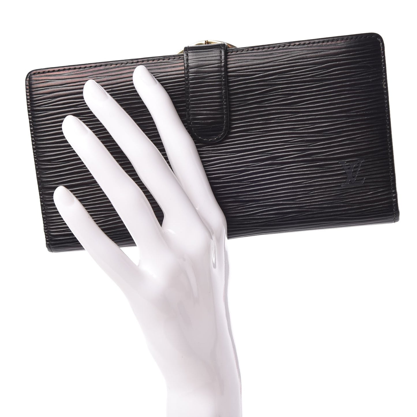 Epi Viennois Continental French Purse Wallet Black