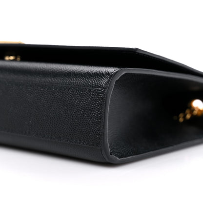 Saint Laurent Grain De Poudre Medium Classic Monogram Kate Satchel Black 9 of 9
