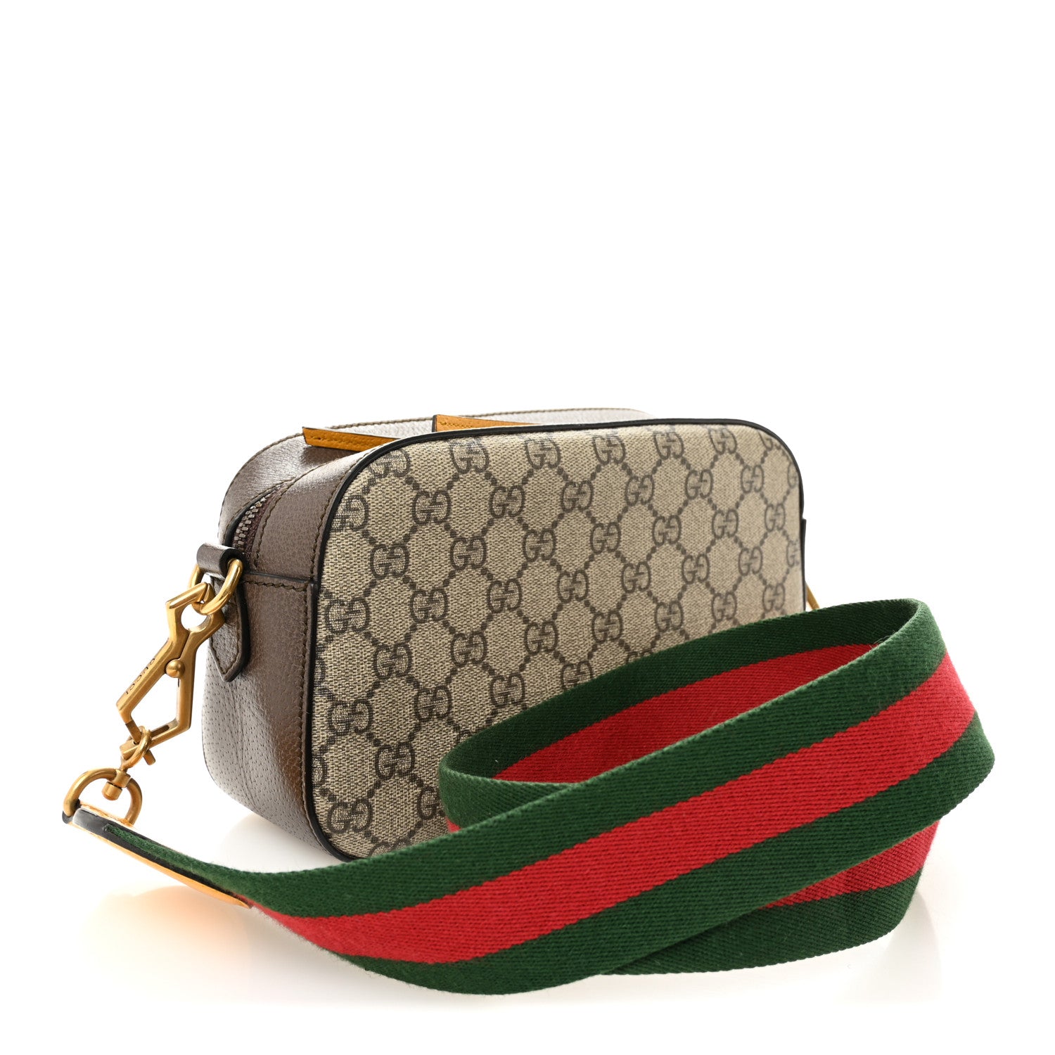 Gucci GG Supreme Monogram Web Neo Vintage Shoulder Bag Beige New Acero Crop 3 of 10