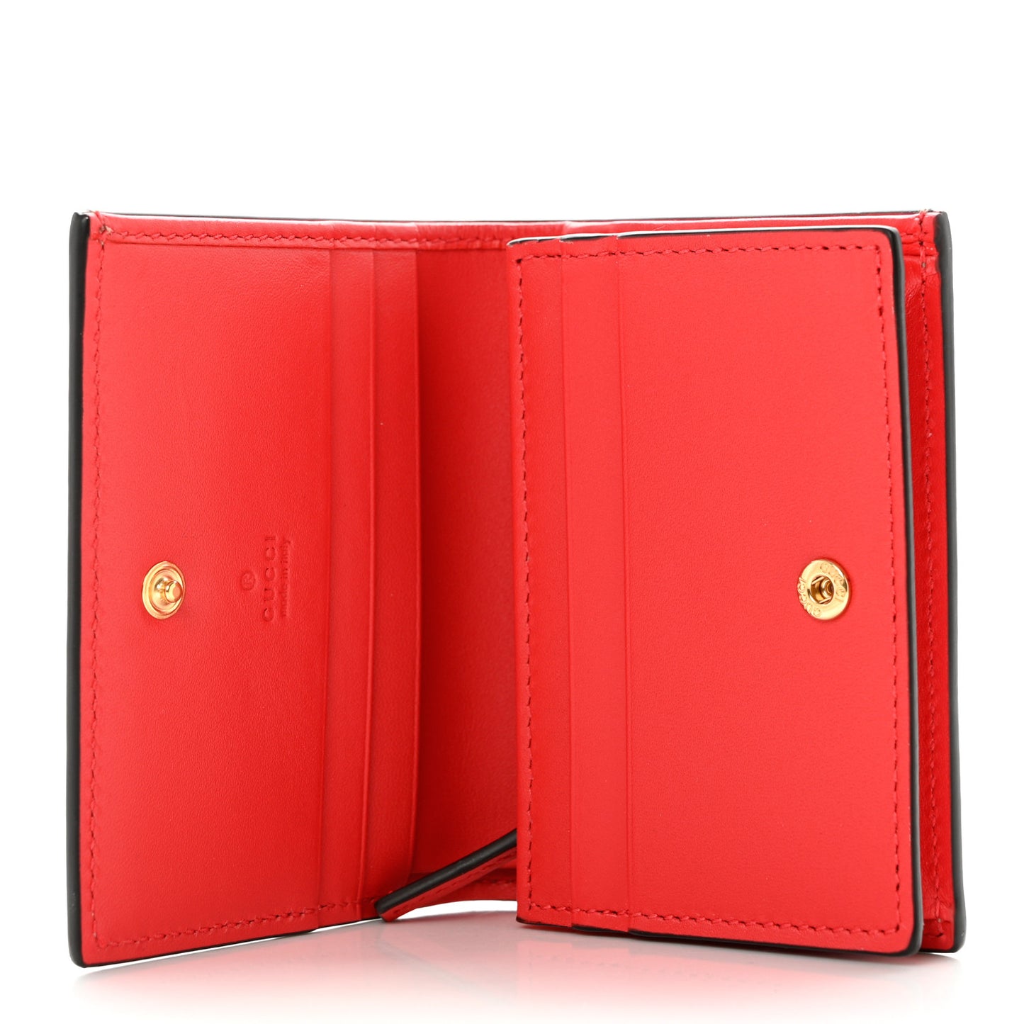 GG Supreme Monogram Moon Calfskin Love Valentines Day Card Case Beige Ebony New Geranium